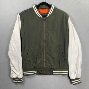 American Eagle Outfitters Bomber Jacket Men’s Small Varsity Military